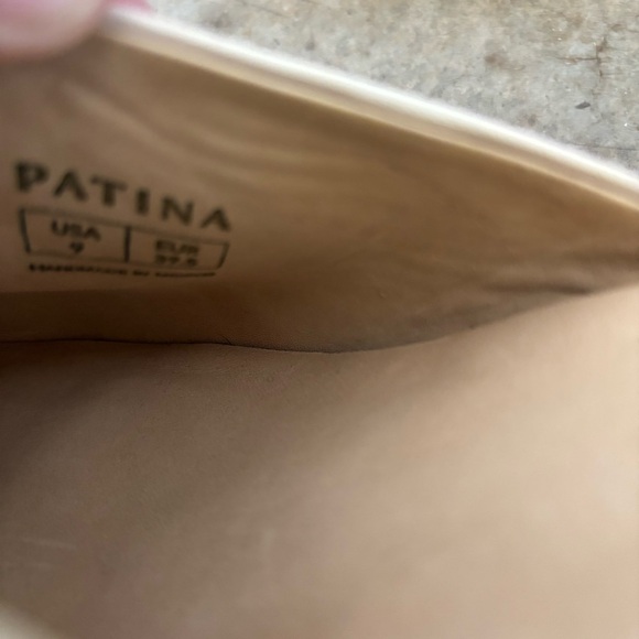 Portland Leather Goods Patina Cream Heeled Clogs Size 9 - Picture 6 of 12